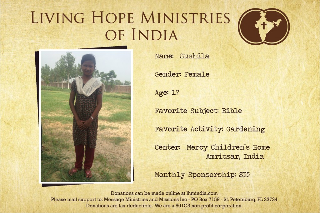 Child Sponsor - India - Sushila